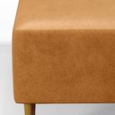 Ver imagem 5 de Puff Sala Damon Multiuso Corino Caramelo Pés Palito Castanho
