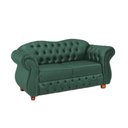 Ver imagem 1 de Namoradeira Chesterfield Merlô 2 Lugares Suede Verde Musgo