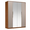Ver imagem 4 de Guarda Roupa Casal Attore Ambiente 4 Portas Nogueira Nude Prime Tx com Espelho Demóbile - Demartêz