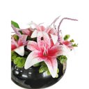 Ver imagem 2 de Arranjo Centro de Mesa Decorativo Grande Flores Lírio e Vaso