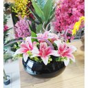 Ver imagem 4 de Arranjo Centro de Mesa Decorativo Grande Flores Lírio e Vaso