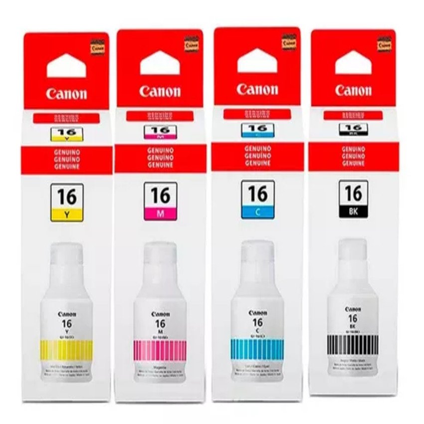 Kit Tinta Canon Mega Tank Gi16 Gi-16 Gx6010 Gx7010 Gx5010 4 Cores Original