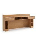 Ver imagem 2 de Escrivaninha Mesa para Escritório 2 Gavetas 6 Nichos 205x49,5x90cm Linha Liga Modulado
