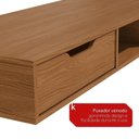 Ver imagem 7 de Escrivaninha Mesa para Escritório 2 Gavetas 6 Nichos 205x49,5x90cm Linha Liga Modulado