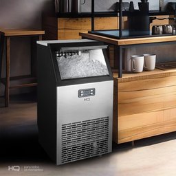 Máquina de Gelo Profissional Hq 45kg Turbo Ice Preta e Inox Hq-hqmgi45 220v - 8