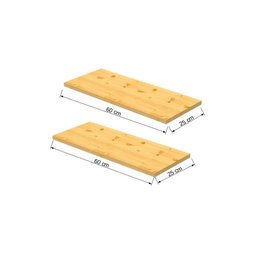 Kit 2 Painéis de Madeira de Pinus Maciça 60x25x1,8cm – Eco - 4