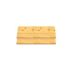 Kit 2 Painéis de Madeira de Pinus Maciça 60x25x1,8cm – Eco - 2