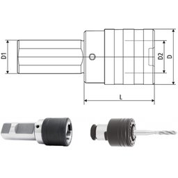 Kit Mandril Flutuante Haste Paralela e Adaptadores Troca Rápida - 4