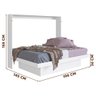 Cama Retrátil Multifuncional Casal Branco Sulas Jm Móveis - 4