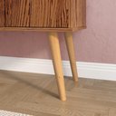 Ver imagem 5 de Conjunto Decorativo Sala Kit 3 Mesinhas Lateral Apoio Centro e Aparador Buffet Retrô - Freijó -