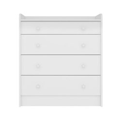 2523 - Comoda com Trocador Doce Sonho Branco/branco (2523.5) + 825 - G. Roupa Inf. 2pts Doce Sonho - 5