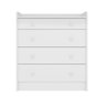 2523 - Comoda com Trocador Doce Sonho Branco/branco (2523.5) + 825 - G. Roupa Inf. 2pts Doce Sonho - 5
