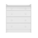 Ver imagem 5 de 2523 - Comoda com Trocador Doce Sonho Branco/branco (2523.5) + 825 - G. Roupa Inf. 2pts Doce Sonho