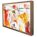 Ver imagem 4 de Quadro Decorativo Abstrato Amarelo e Vermelho em Moldura Caixa TaColado Moldura Trad 1cm Branca com