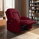 Ver imagem 1 de Poltrona do Papai Reclinável Giratória e Balanço Sala de Cinema Crihs com Massagem e Aquecimento PU Vermelho G23 - Gran Belo