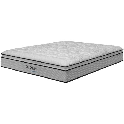 Colchão King Size Ortopédico San Gabriel Branco Espuma D33 One Pillow 193x203x33cm