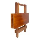 Ver imagem 3 de Jogo de Mesa Dobrável 70x70 Bar 4 Cadeiras Madeira Maciça - Mel