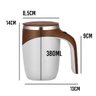 Caneca Mixer Eletrica Misturador Automatico Termica 380ml Cafe Bebidas Aço inox Sucos Mix - 2
