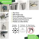 Ver imagem 2 de Kit Acessórios para Banheiro Inox com Ventosa 7 Peças Elg