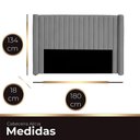 Ver imagem 3 de Cabeceira Casal Queen Size Estofada para Cama Box Alicia Veludo Cor Cinza Claro