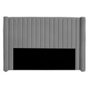 Ver imagem 1 de Cabeceira Casal Queen Size Estofada para Cama Box Alicia Veludo Cor Cinza Claro