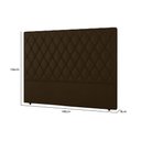 Ver imagem 2 de Painel de Cama Box Estofada Casal Camponesa Veludo Cacau - Simbal