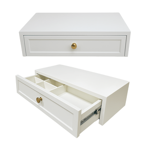 Penteadeira Suspensa Mdf Premium 50cm Branco Texturizado com Gaveta