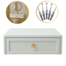 Penteadeira Suspensa Mdf Premium 50cm Branco Texturizado com Gaveta - 4