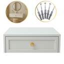 Ver imagem 4 de Penteadeira Suspensa Mdf Premium 50cm Branco Texturizado com Gaveta