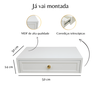 Penteadeira Suspensa Mdf Premium 50cm Branco Texturizado com Gaveta - 2