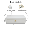 Ver imagem 2 de Penteadeira Suspensa Mdf Premium 50cm Branco Texturizado com Gaveta