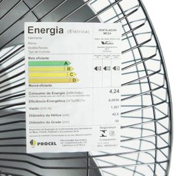 Ventilador Mesa Chão 50cm 220V 200W Industrial Turbo Turbão 6 Pás Vitalex Om50Fp220 Preto - 4
