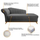 Ver imagem 6 de Kit Diva Recamier Vanessa 185cm Lado Direito e 02 Poltronas Laura Suede - Doce Sonho Móveis RECAMIER