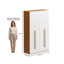 Ver imagem 4 de Guarda-Roupa 4 Portas 3 Gavetas Brasil Yescasa Freijo/Branco