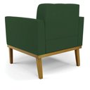 Ver imagem 3 de Poltrona Base de Madeira Fixa Castanho Elisa Veludo Verde D03 - D'Rossi