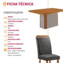 Ver imagem 7 de Mesa de Jantar Isadora 180 cm Tampo MDF Laminado Canto Copo com 6 Cadeiras Aline