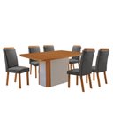Ver imagem 2 de Mesa de Jantar Isadora 180 cm Tampo MDF Laminado Canto Copo com 6 Cadeiras Aline