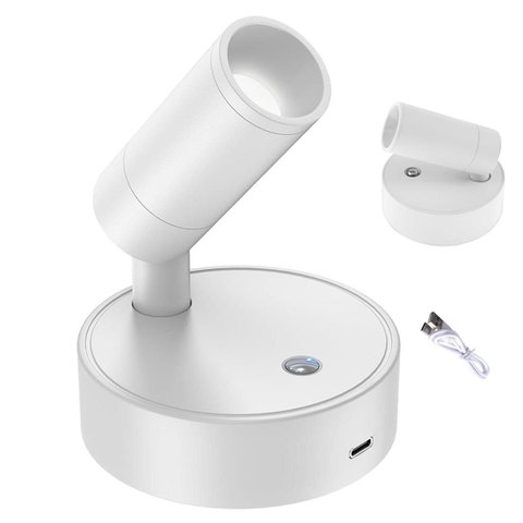 Luminaria Arandela 3 Tons Led Usb Bateria Recarregavel Parede Mesa Cabeceira Quarto Leitura Trabalho