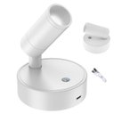Ver imagem 1 de Luminaria Arandela 3 Tons Led Usb Bateria Recarregavel Parede Mesa Cabeceira Quarto Leitura Trabalho