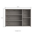 Ver imagem 2 de Armário Aéreo 3 Portas com Vidro Reflecta Valência Cinza Claro 100% MDF Casamia