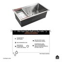 Ver imagem 2 de Kit Cuba para Cozinha com Acessórios Jarauara e Torneira Misturador Extensível Duplo Comando I