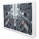 Ver imagem 2 de Quadro Decorativo Caixa Arquitetura Visão Dos Elevadores Tacolado Moldura Caixa Alta 4,5cm Madeira C
