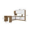 Cozinha de Canto Modulada Celeste Kappesberg 100% Mdf Nogueira/branco - 5
