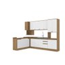 Cozinha de Canto Modulada Celeste Kappesberg 100% Mdf Nogueira/branco - 3