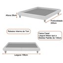 Ver imagem 3 de Cama Casal Japonesa 156cm Pés Madeira Haru Courino Off White - Sallar Home