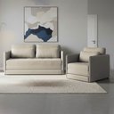 Ver imagem 1 de Sofá e Poltrona Cama Retratil Compacta Dália Fixa Veludo K01 - D’Rossi