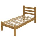 Ver imagem 2 de Cama de Solteiro Madeira Maciça Resistente Nogueira