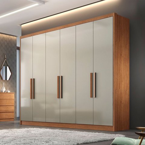 Guarda Roupa Marselha 6 Portas 6 Gavetas Clic Móveis