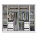 Ver imagem 7 de Guarda Roupa Casal Com Espelho e Pés 6 Portas 8 gavetas Sevilla Tcil Móveis Sevilla com espelho e pé