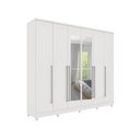 Ver imagem 1 de Guarda Roupa Casal Com Espelho e Pés 6 Portas 8 gavetas Sevilla Tcil Móveis Sevilla com espelho e pé